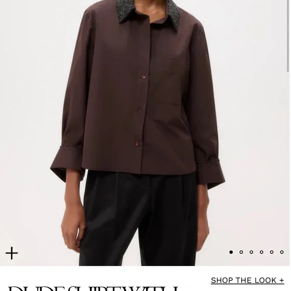 TWP DUDE SHIRT WITH CRYSTAL COLLAR - Picture 3 of 3